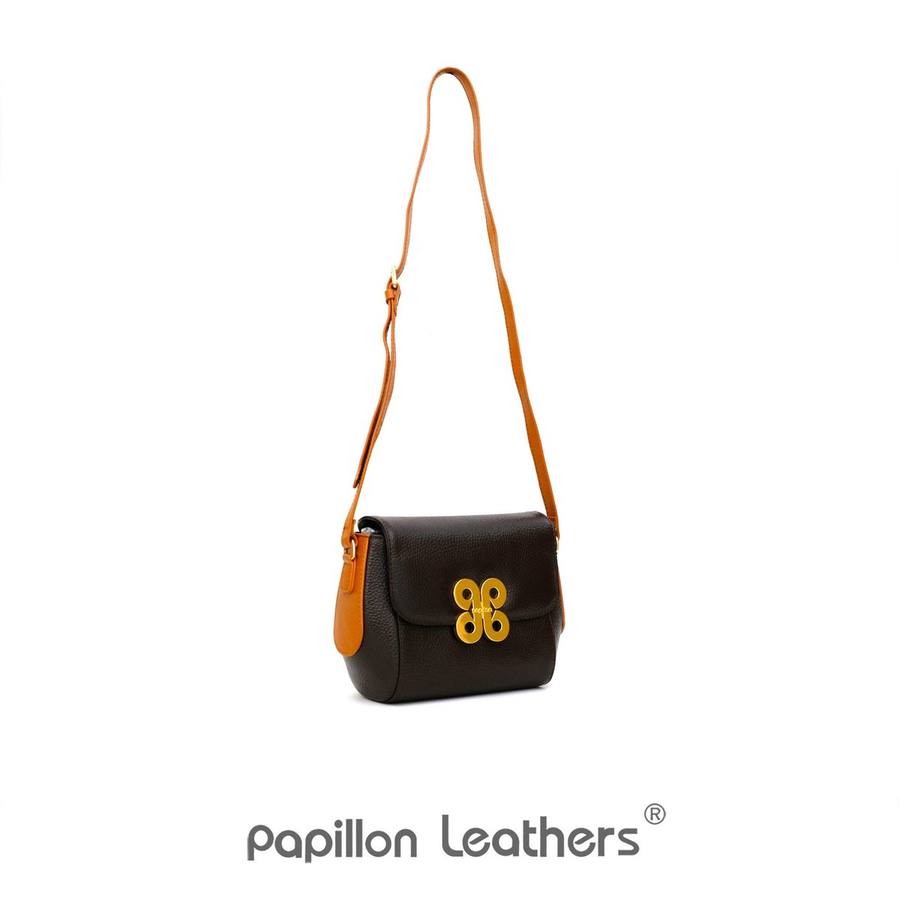Tekstur kulit asli pada produk Papillon Leather