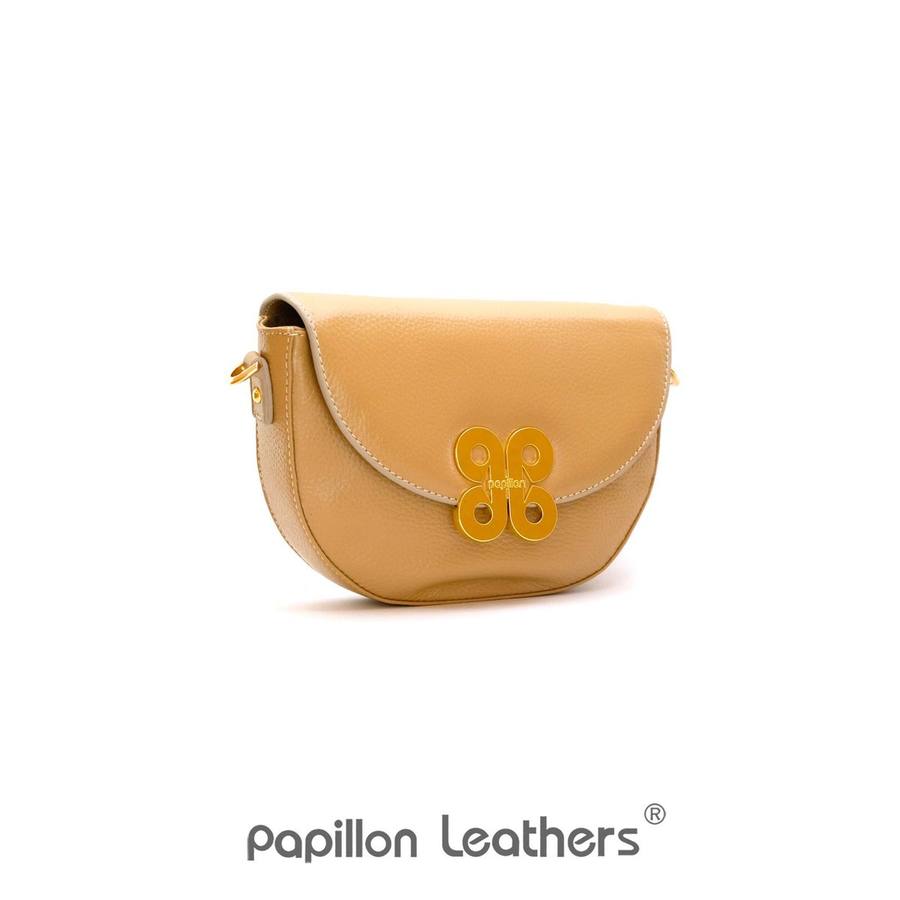 Handbag kulit Papillon berstruktur untuk acara formal
