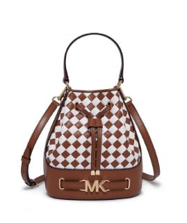 Tas Michael Kors Reed Med Belted bucket Messenger Luggage